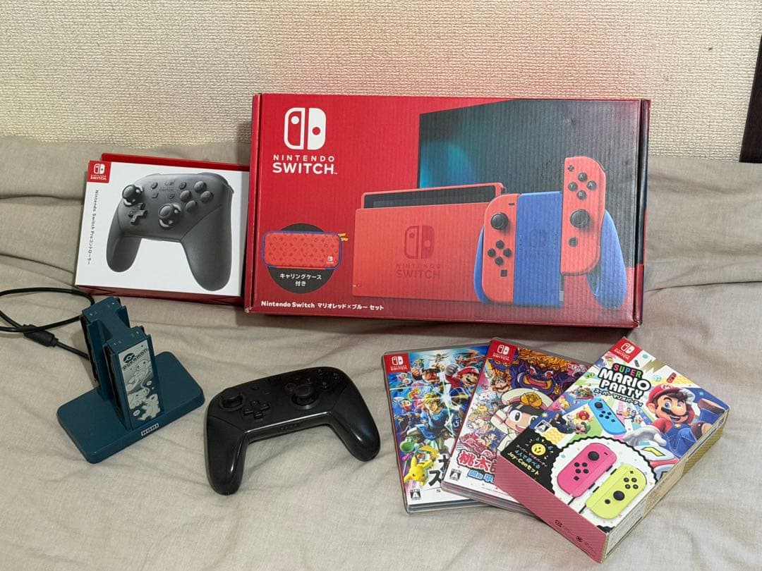 Nintendo Switch 本体＋人気ソフト3本 Joy-Con多数 まとめ