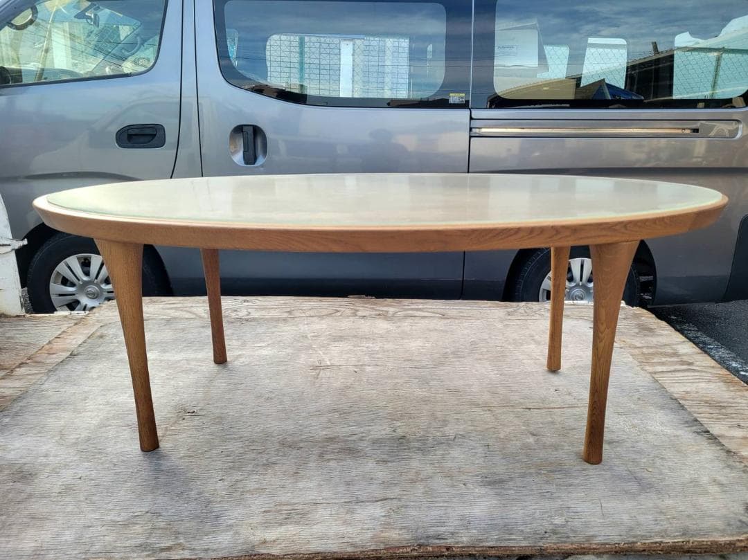 Karimoku カリモク オーバル型 センターテーブル ローテーブル 北欧家具