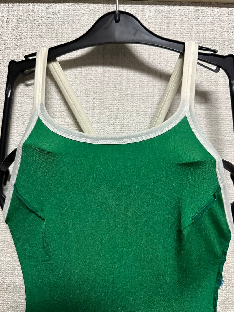 競泳水着 アリーナ arena Mサイズ 緑 グリーンパイピング 学年色