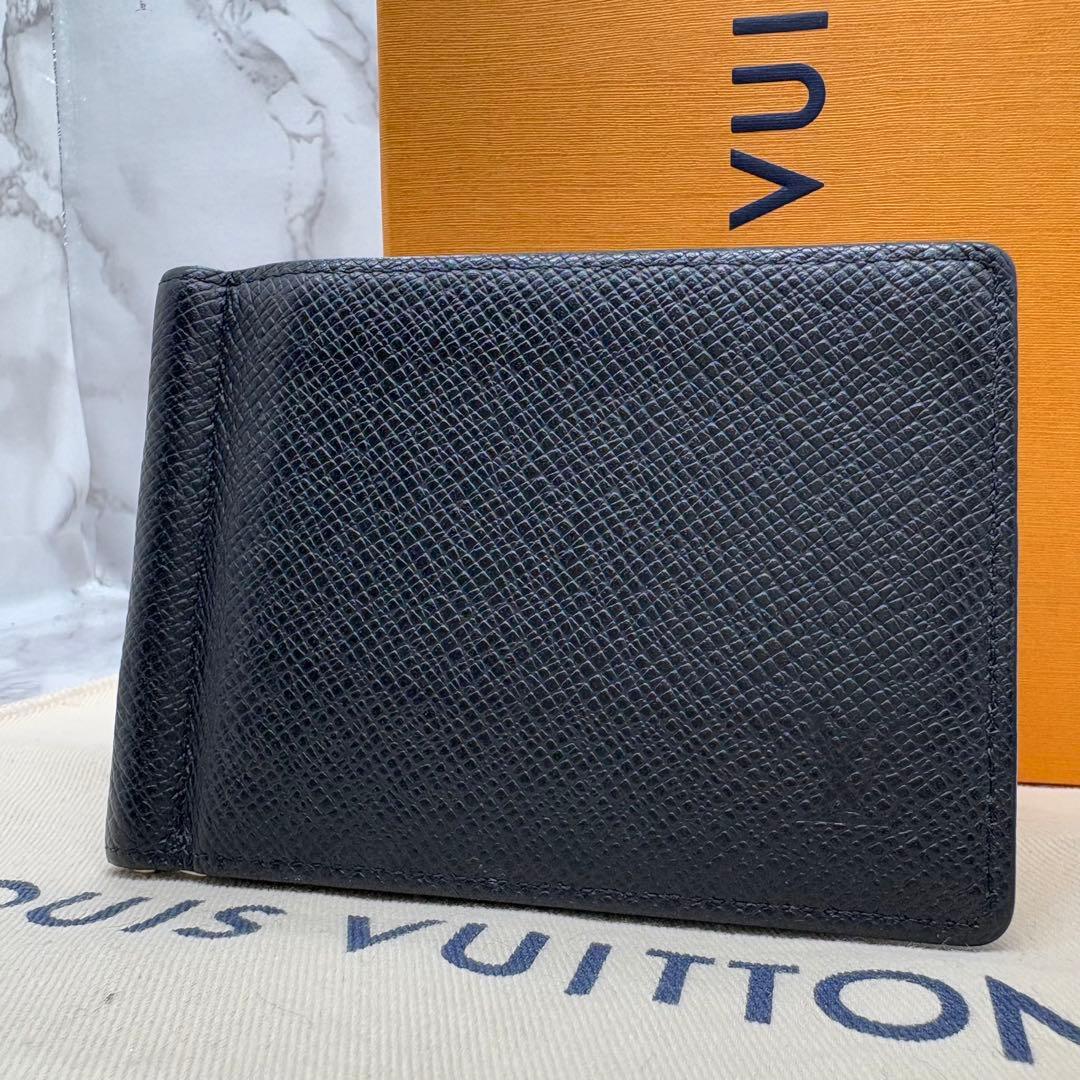 【極美品 近年モデル】ルイヴィトン マネークリップ タイガ M62978 黒