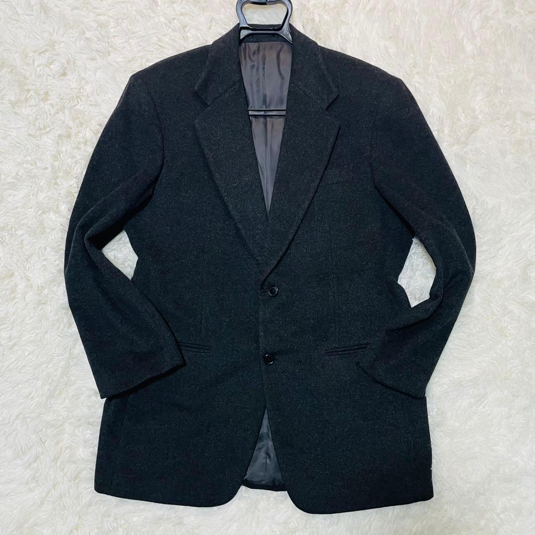 【希少サイズ】LANVIN カシミヤ100％ テーラードジャケット 2B 52