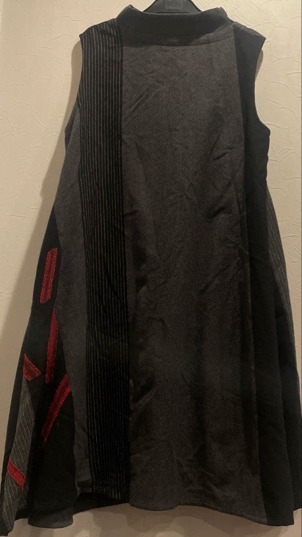 慈雨 センソユニコ 変形ワンピース ジャガード ウール 40