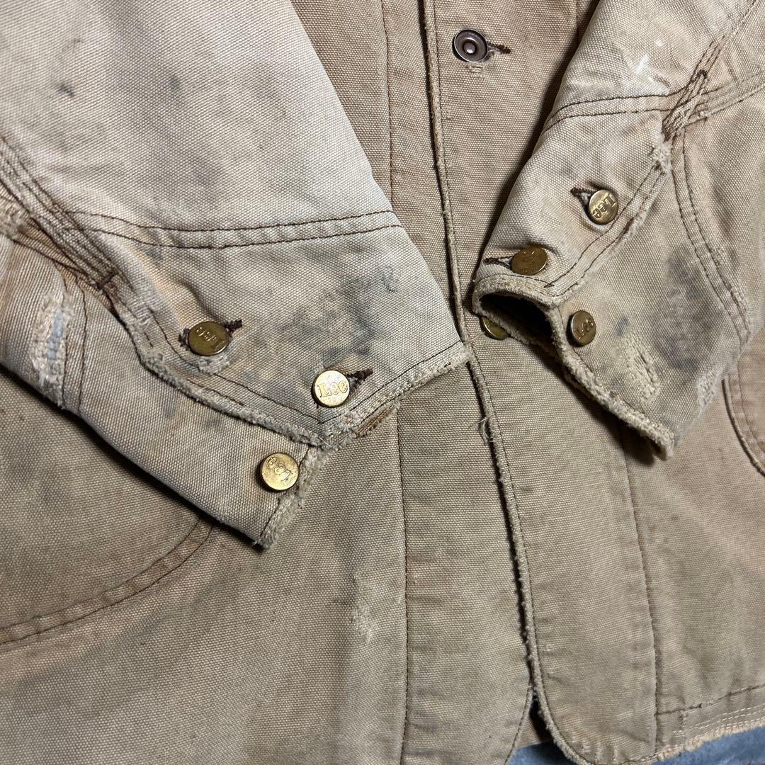 70s Lee 92-LJ ブラウンダックカバーオール　　ライナー付ヴィンテージ