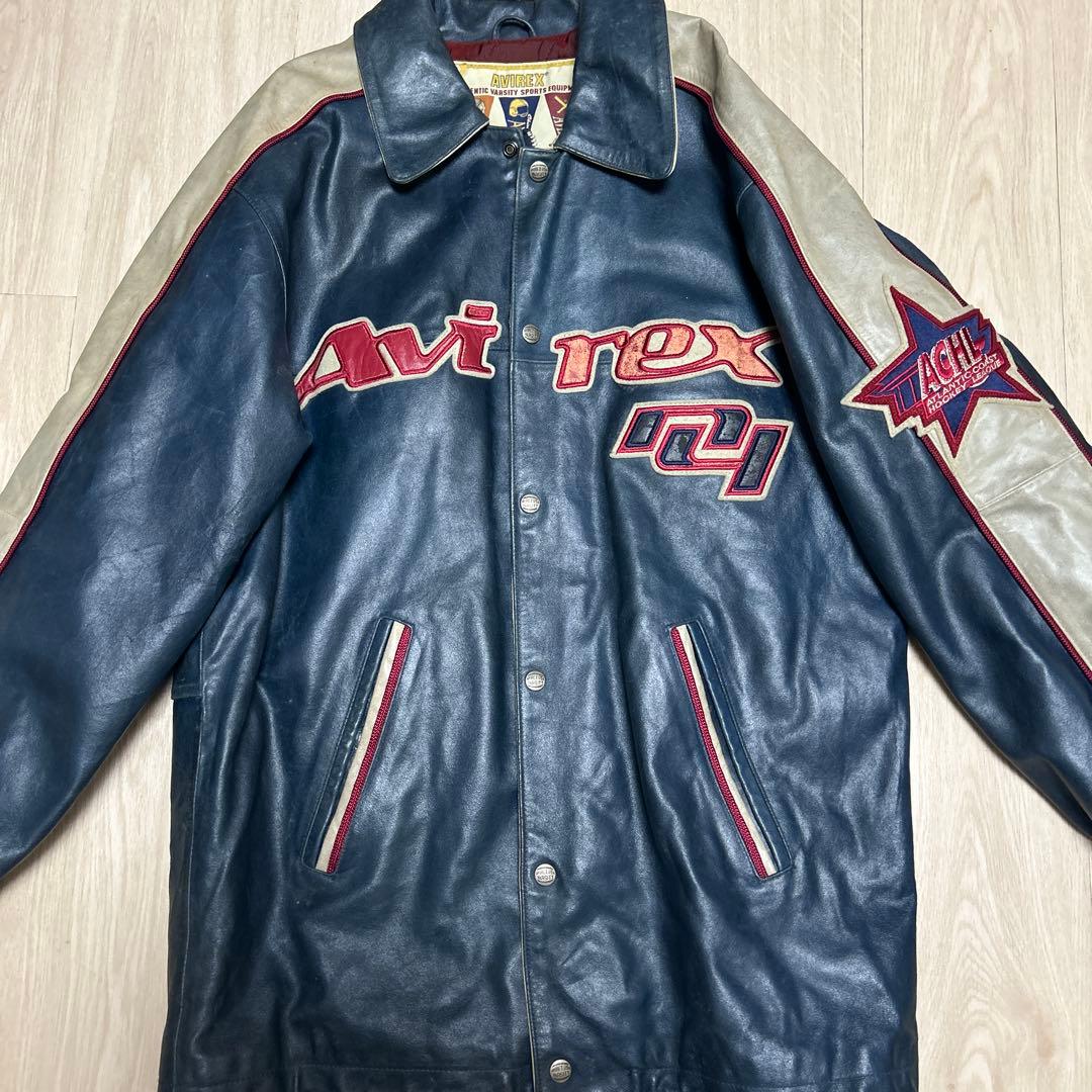 AVIREX 90s AII Star Goalers ACHLレザージャケット