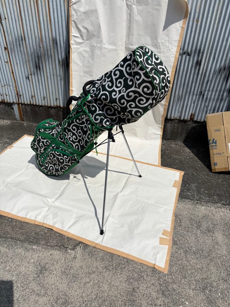 AZROF アズロフ スタンド キャディバッグ カラクサグリーン 唐草模様