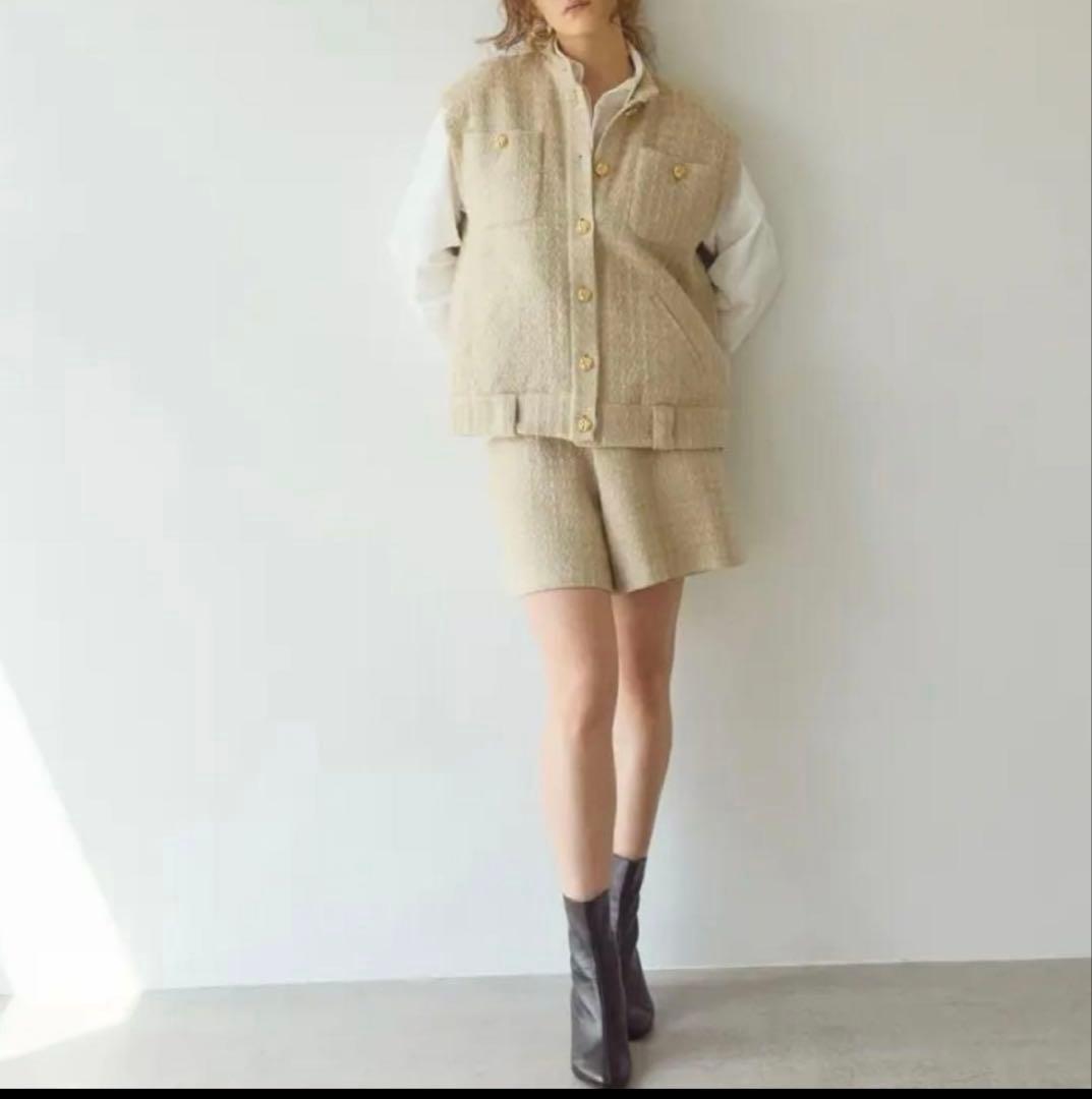 新品☆cygne ツイードジレ Abel キャメル