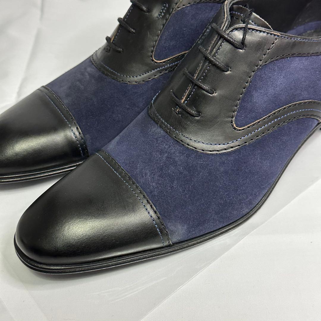 新品タグ付☆ランバンコレクション☆メンズ☆革靴☆ストレートチップ☆ブラック184