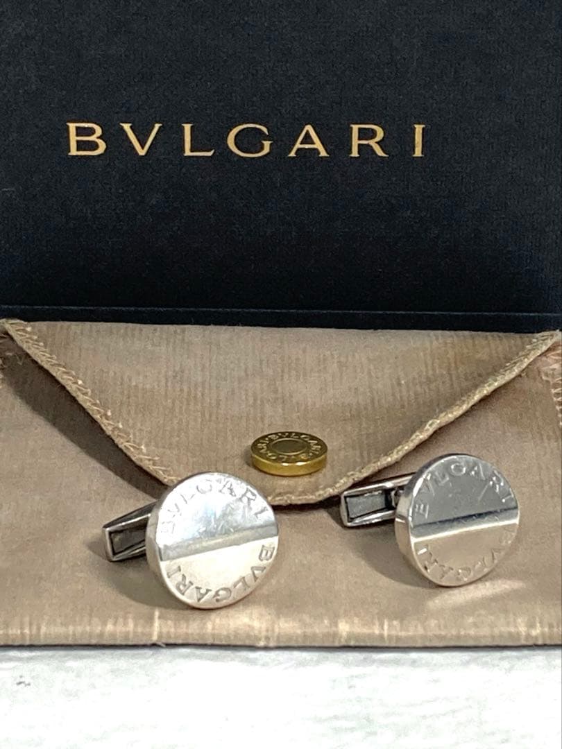 BVLGARI ブルガリ　ブルガリ　シルバー　カフス　カフスリンクス　袋付き