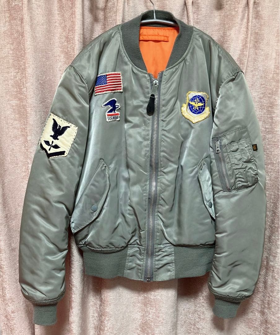 alpha industries inc 古着　ワッペン　MA-1 アメカジ