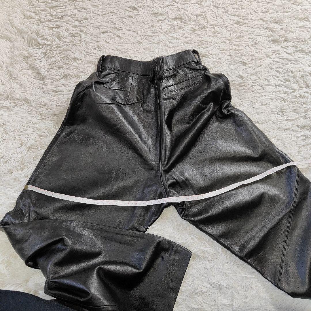 DESTREZZA CABRI 　本革　革パン　羊革　レザーパンツ　黒　大きい