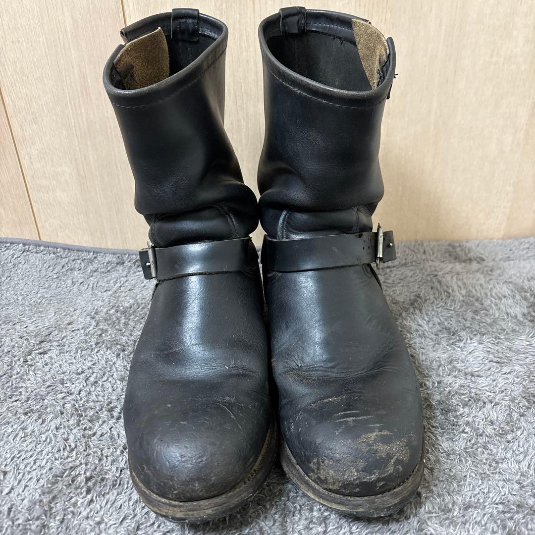 REDWING レッドウィング　エンジニアブーツ　ブラック　ソール交換済み