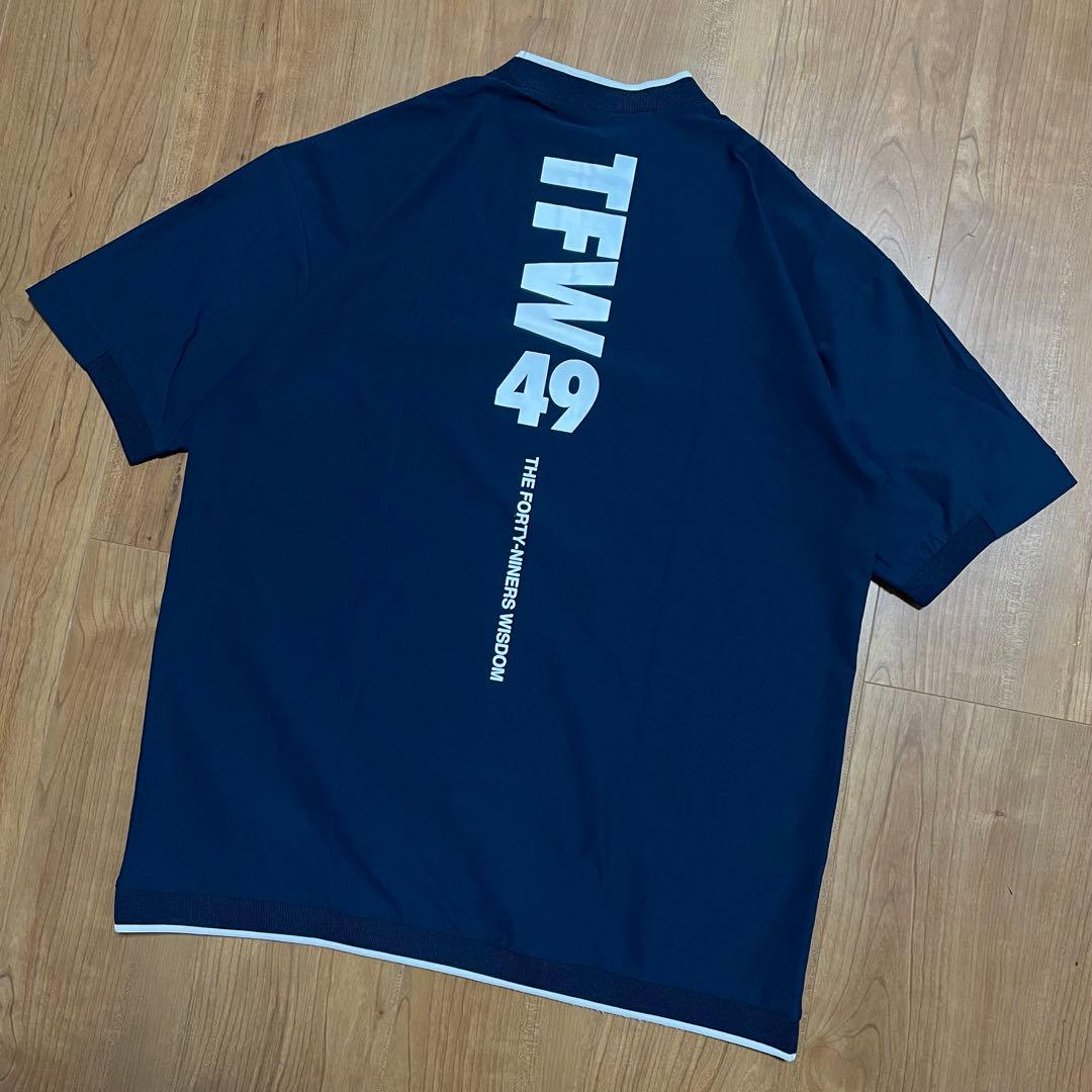 TFW49 モックネック　Tシャツ ネイビー　L ゴルフ