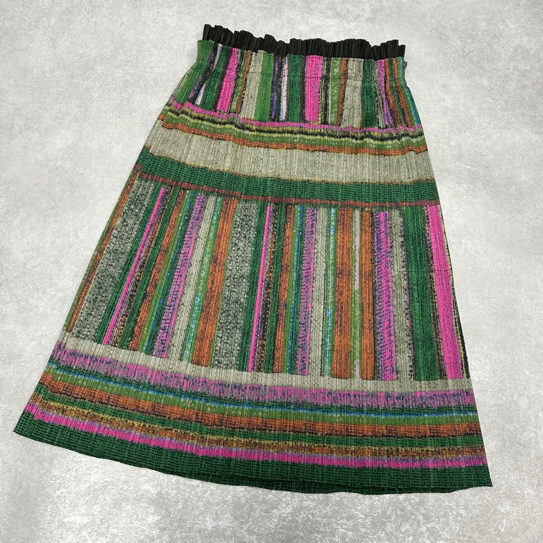 ISSEY MIYAKE PLATS PLEASE マルチカラースカート 5