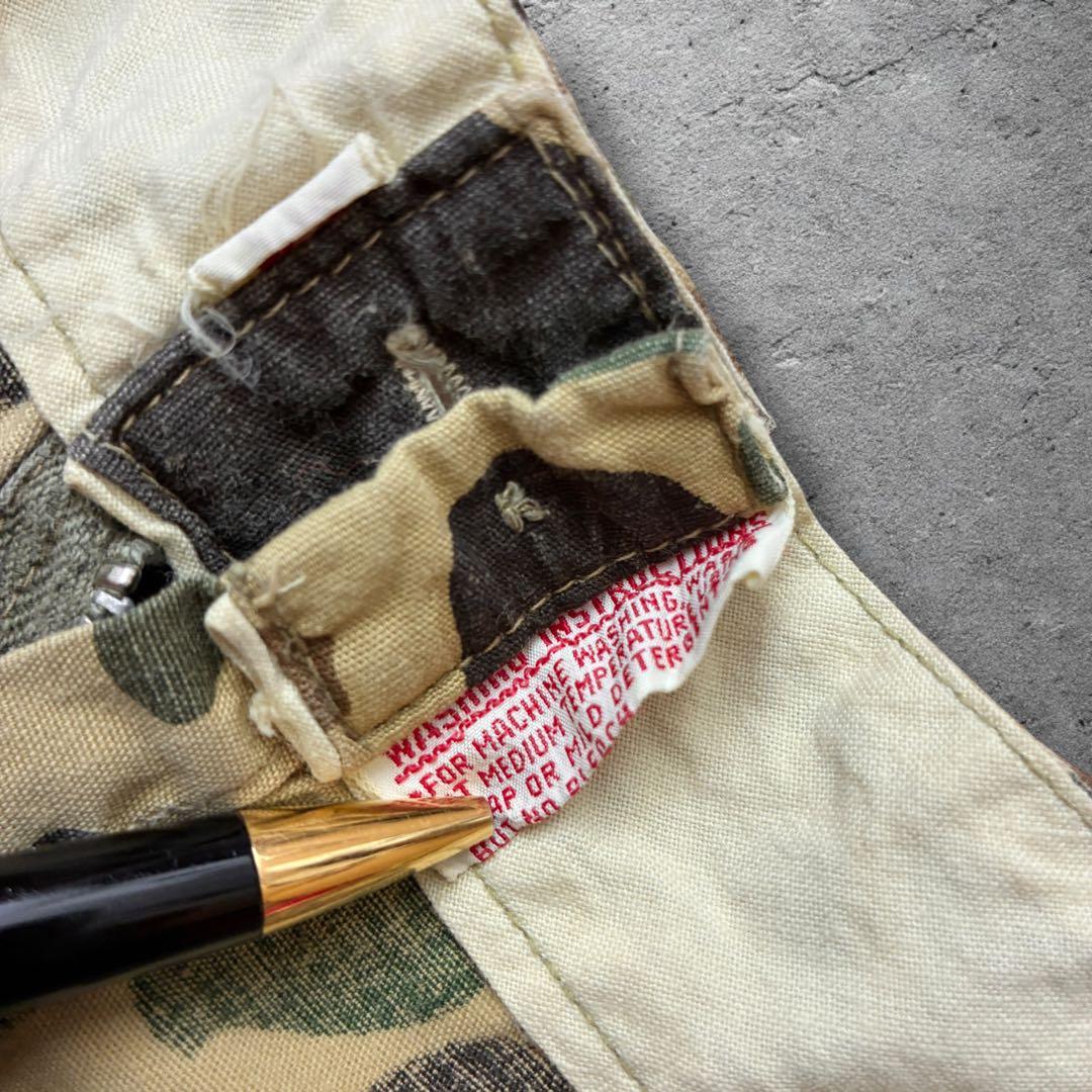 50s60sダックハンターカモW33ベイカーパンツ YKK 片爪ハンティング