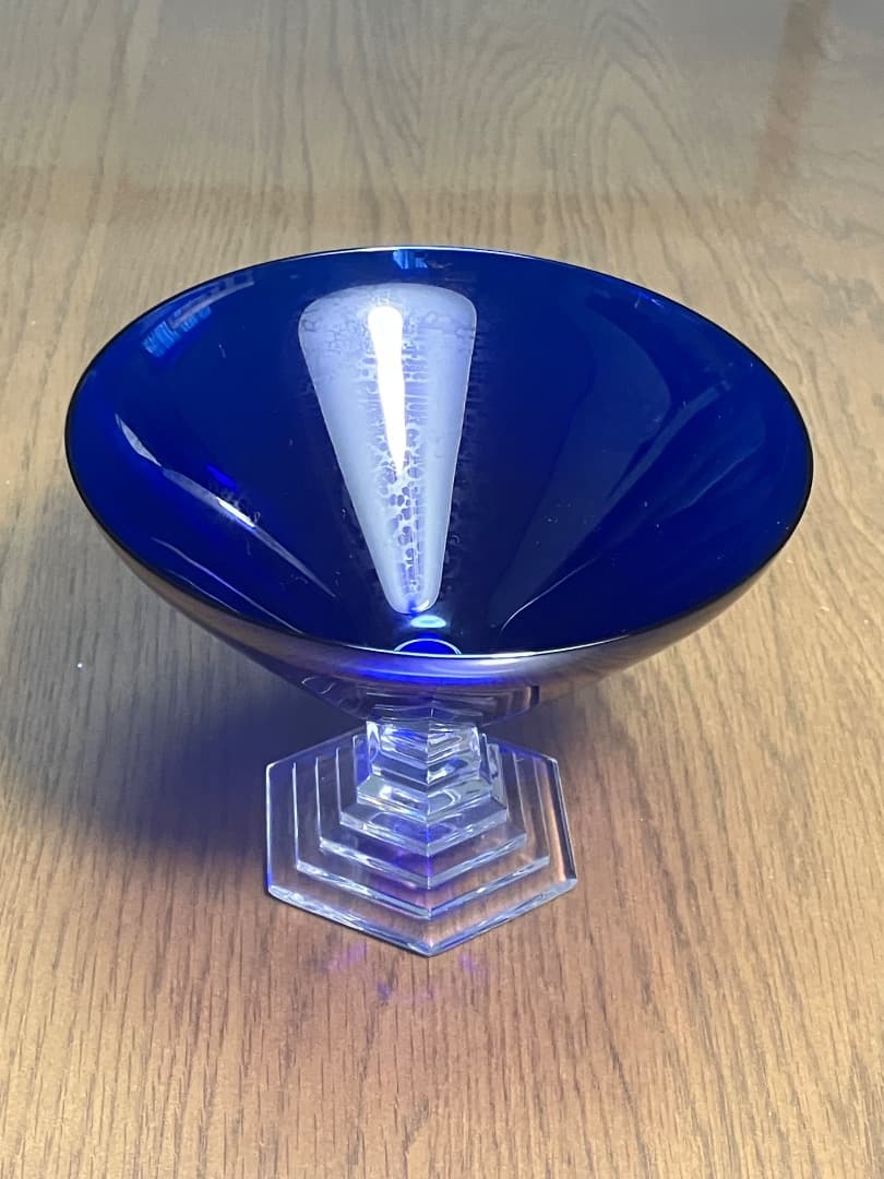 バカラ　コバルトブルー シャンパングラス