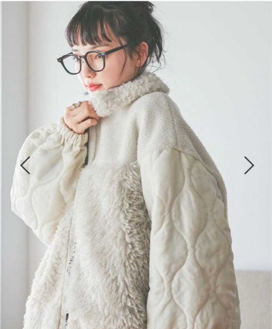 新品☆ニコアンドniko and...☆パッチワークボアブルゾン