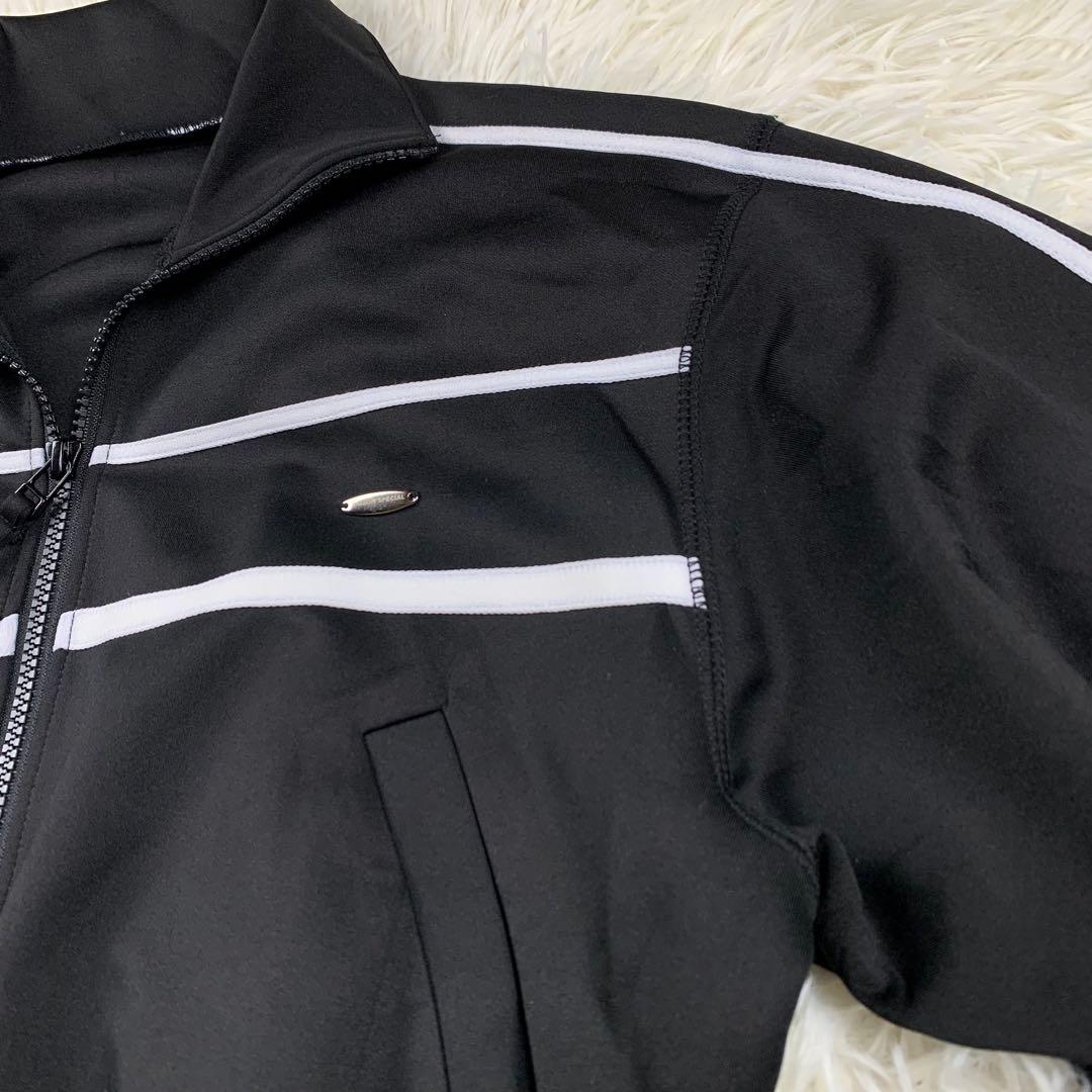 【美品】MAISON SPECIAL ダブルラインジャージジャケット　ブラック