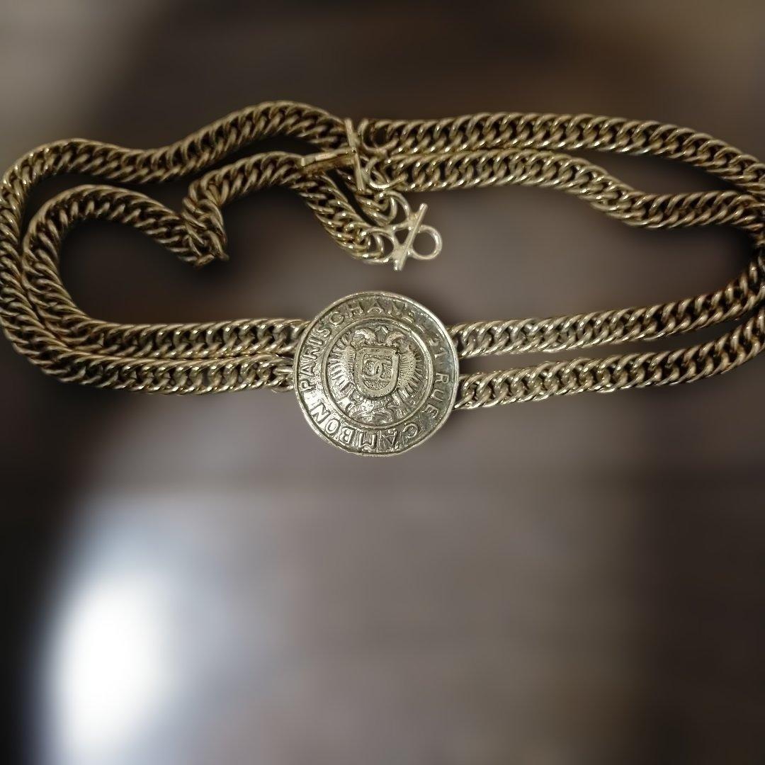 CHANEL ヴィンテージ メダリオン チョーカー 2連ネックレス レトロ