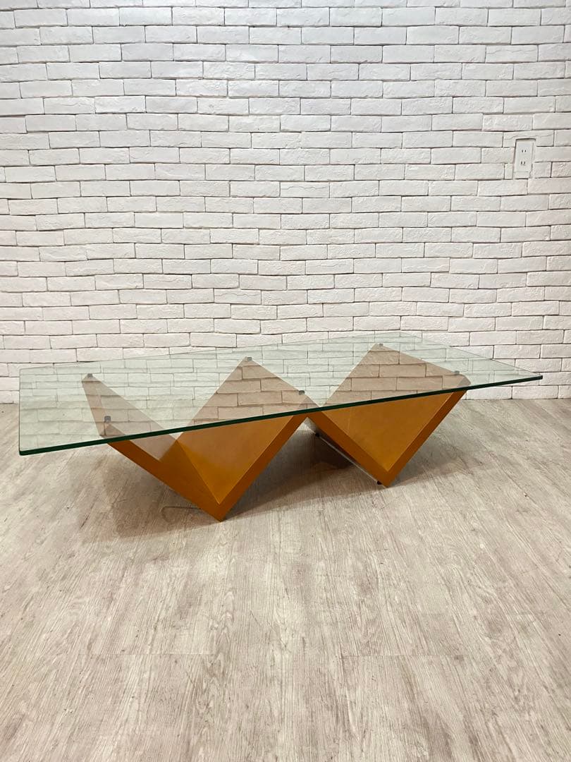 【東京都内23区配送無料】　アルフレックス　ガラス　テーブル　センター　リビング