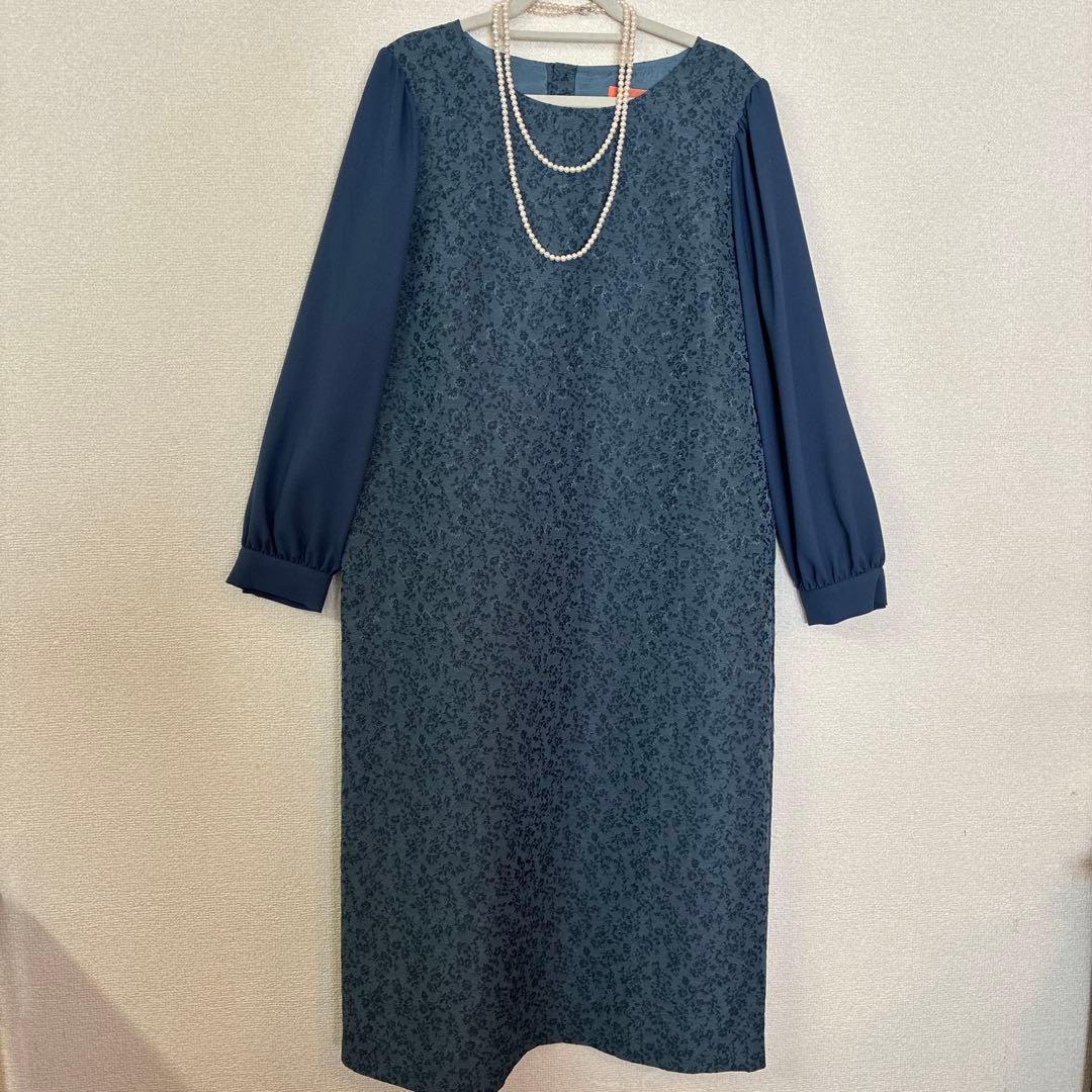 花柄長袖フォーマルワンピース 新品タグ付き