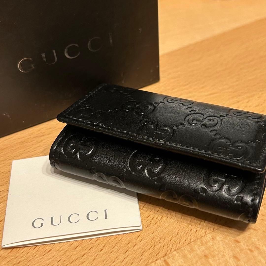 GUCCI グッチ キーケース ブラック 黒 6連 138093