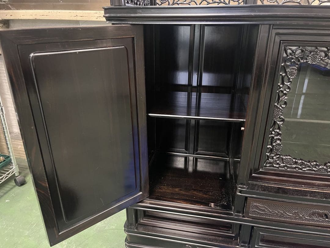 【定価33万】黒檀民芸家具 ラフジュ工房 アンティーク 高級家具