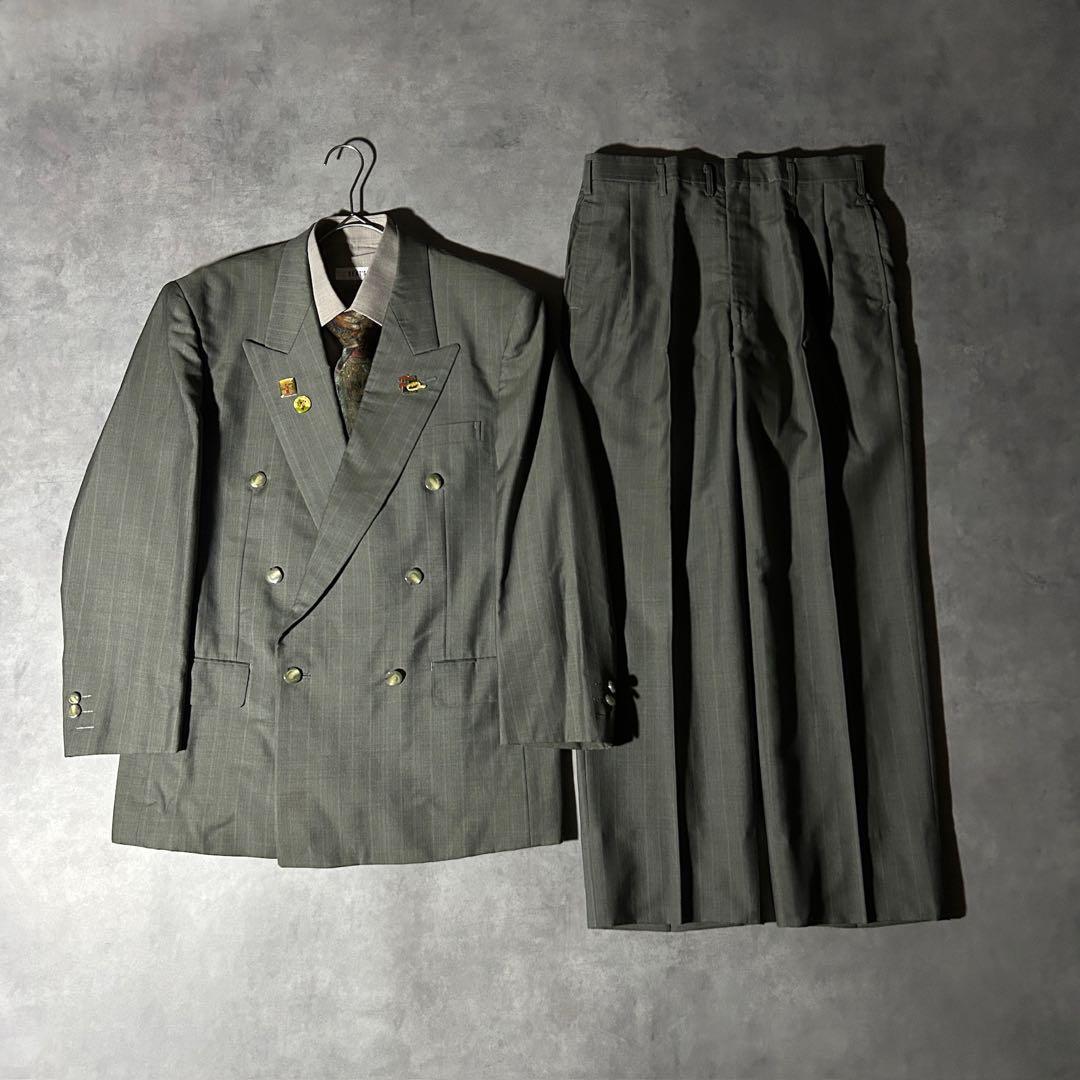 90s vintage レトロセットアップ スーツ ピンズ No.263成人式
