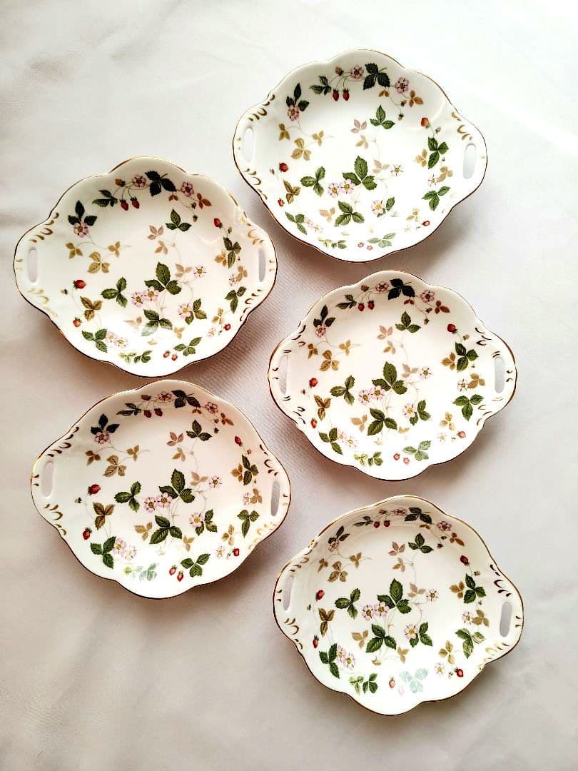 ウェッジウッド　ワイルドストロベリー　ウィンザートレイ 5枚セット未使用