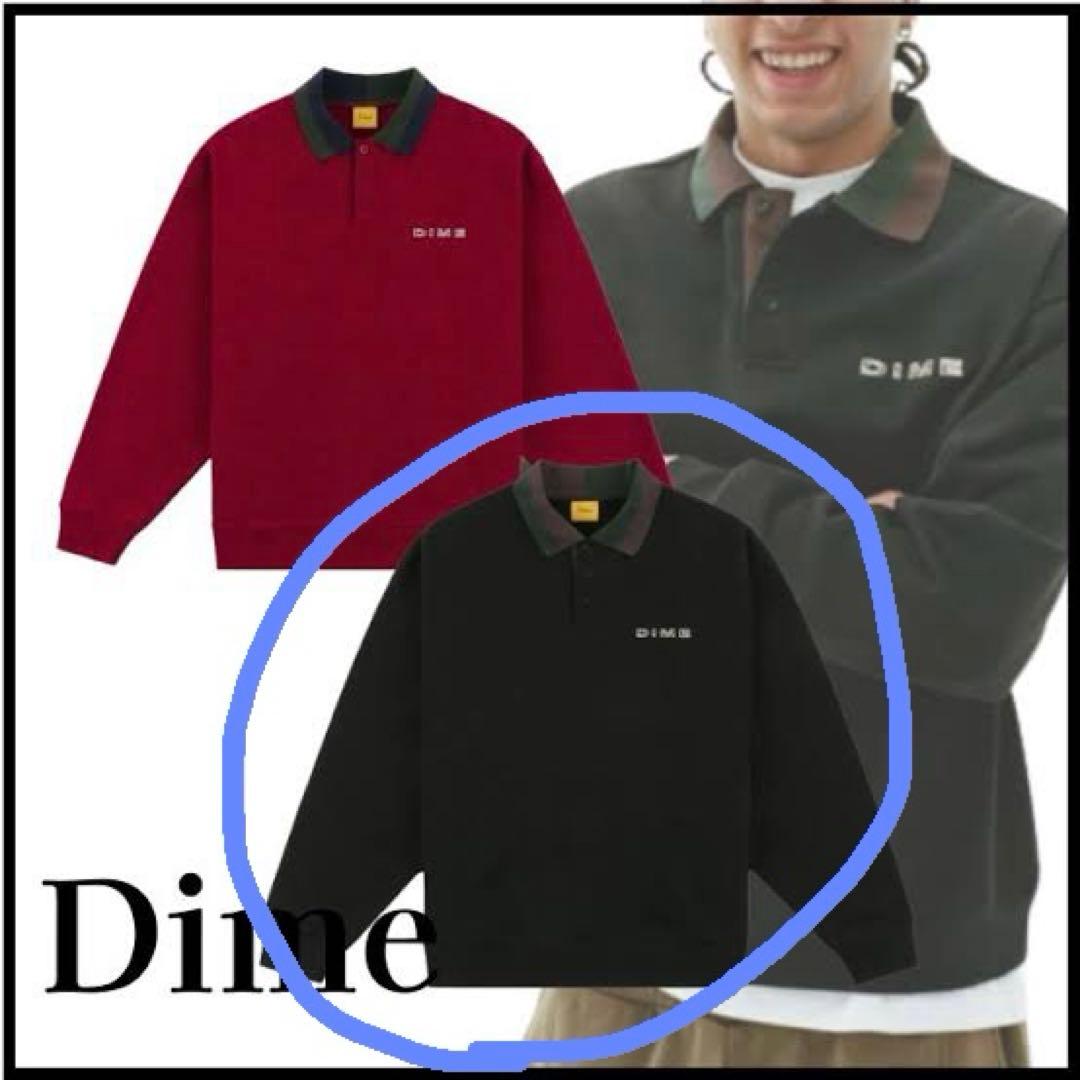 トップス Summer 23 * DIME TERRYRUGBY Black/s