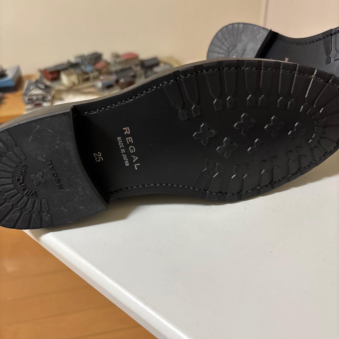 k*i様 【ほぼ新品】REGAL ブラウン レザー ストレートチップ シューズ