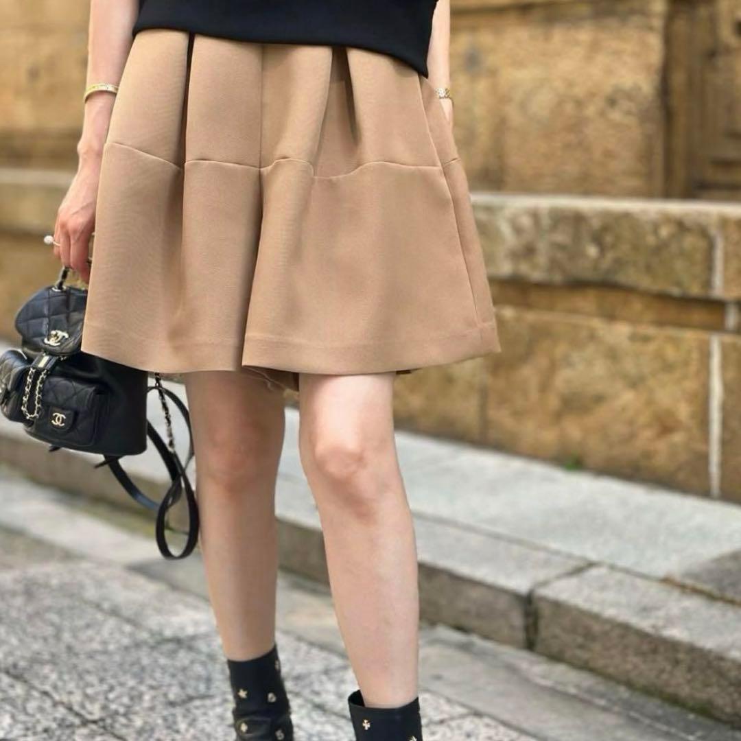 trefle+1 トレフル タックショートパンツ 01 ベージュ