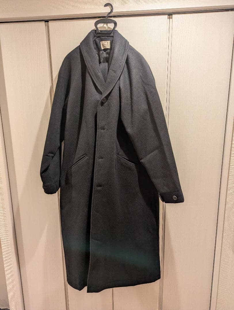 Pablo vinci Melton gown coat black Mサイズ