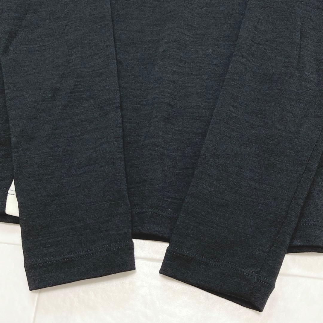 DESCENTE 定価1.7万 マナードウール 切り替え ロングスリーブシャツ