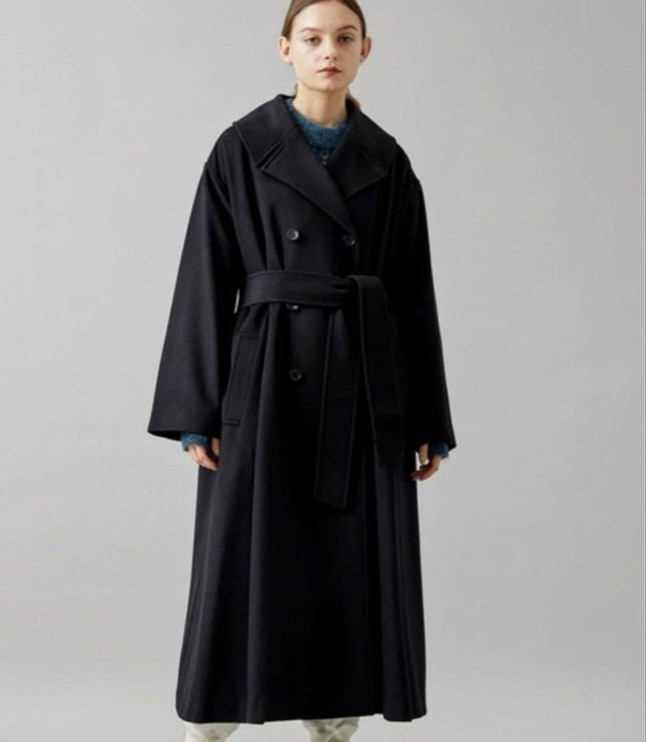 Dessin de mode STUDIOUS インパーテッドウールコート 黒