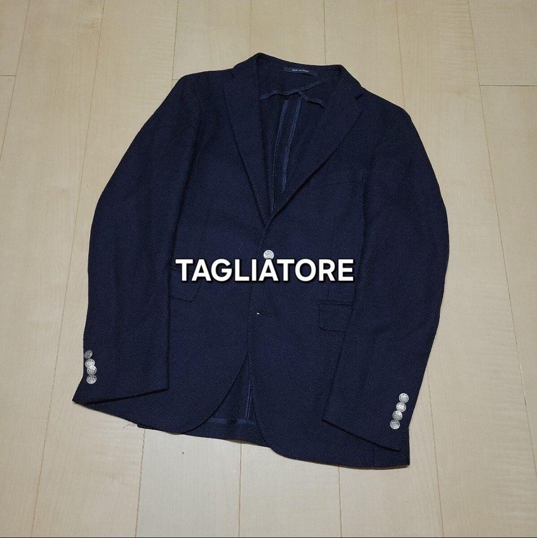 TAGLIATORE★ネイビーブレザー カシミヤブレンド タリアトーレ