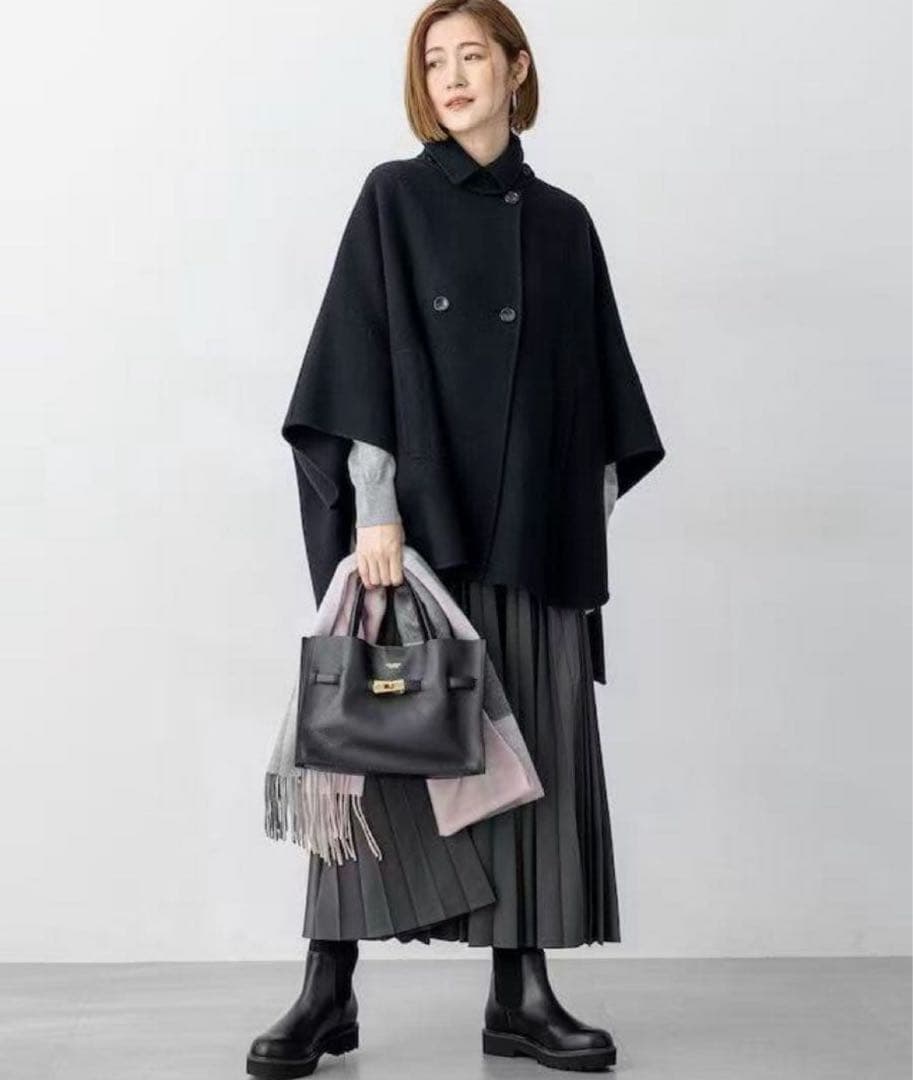 23区 ウールライトリバー ポンチョシルエット コート