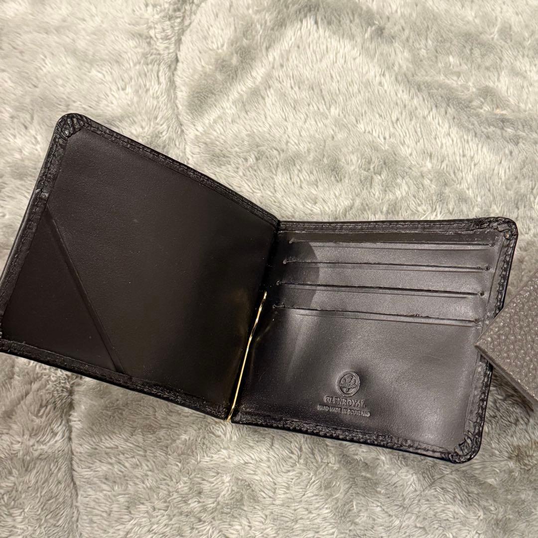 ⭐️極美品⭐️　グレンロイヤル　マネークリップ　定番モデル　二つ折り財布　黒