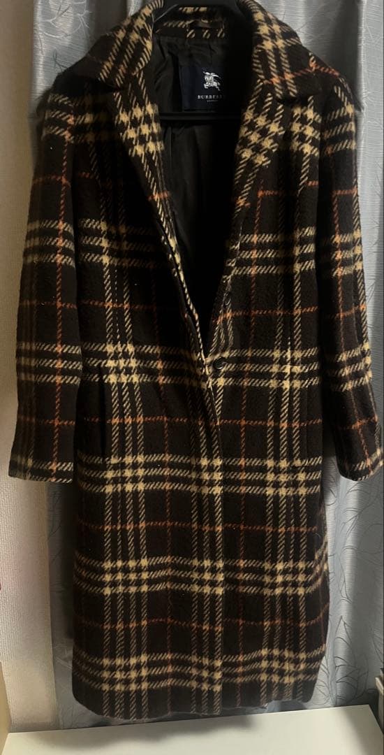 BURBERRY チェック柄 チェスターコート 38