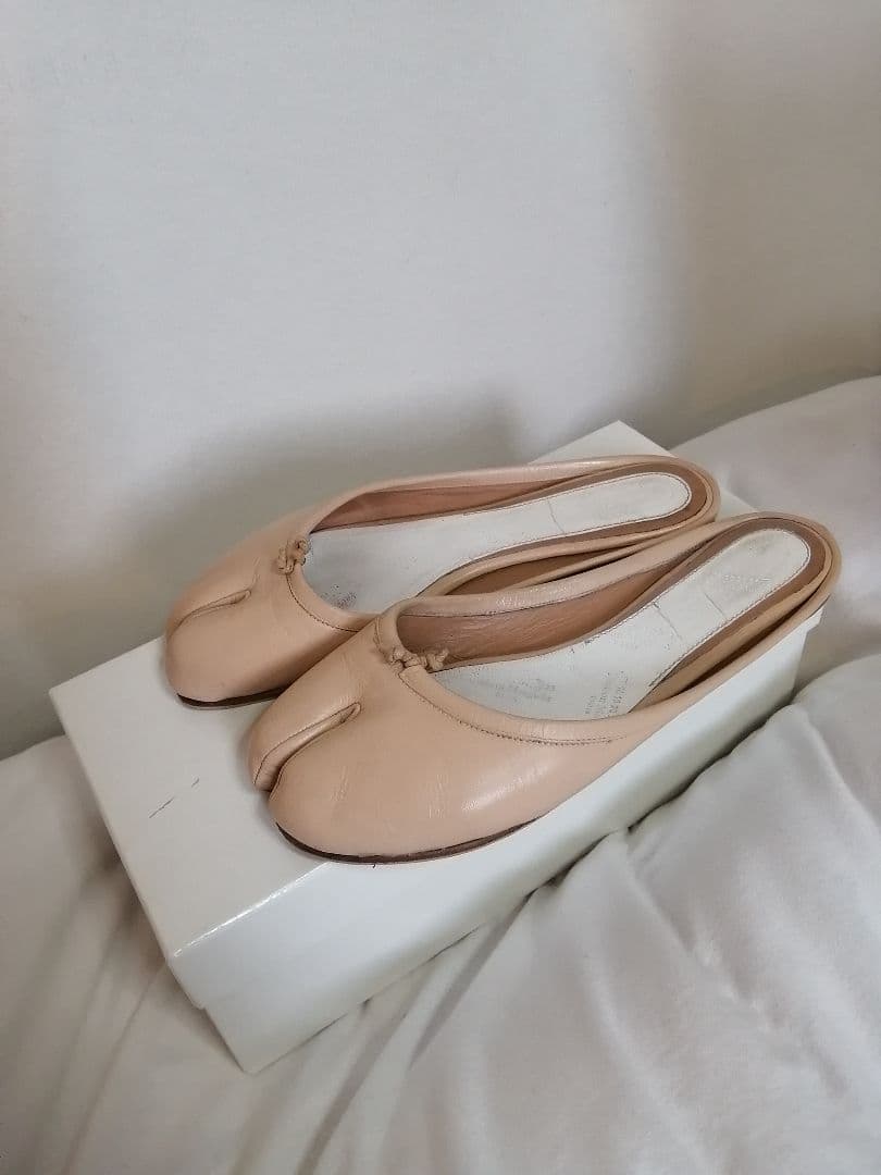 靴 Maison Margiela Tabi mule 37 nude beige
