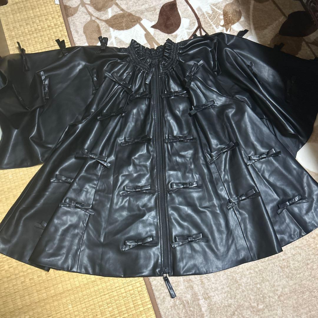 PAMEO POSE 2Way エコレザー ポンチョコート