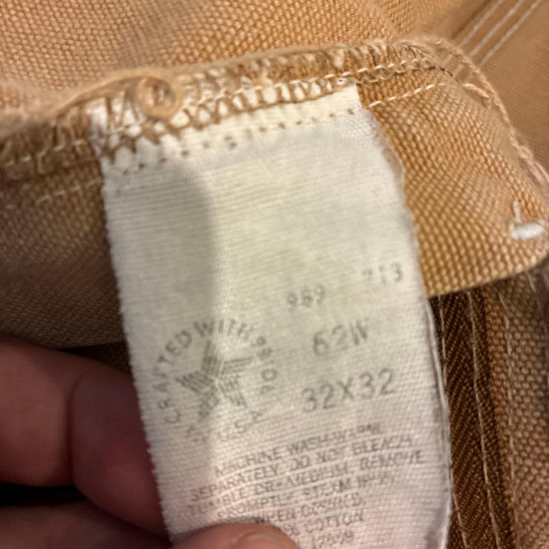 カーハート　80s 100周年タグ　ダブルニーパンツ　フェード　ペンキ　ボロ