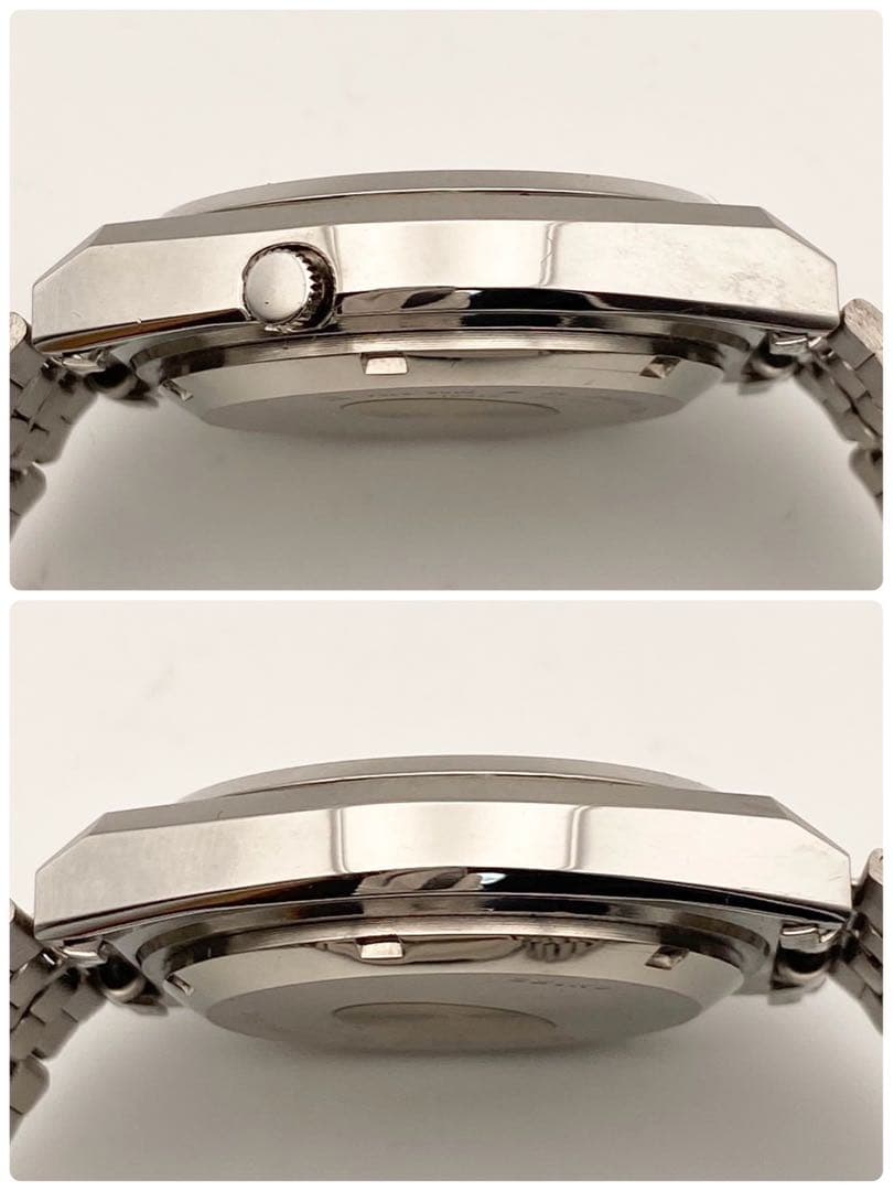 【稼働】SEIKO5 自動巻き 腕時計 デイデイト シルバー メンズ タグ付き