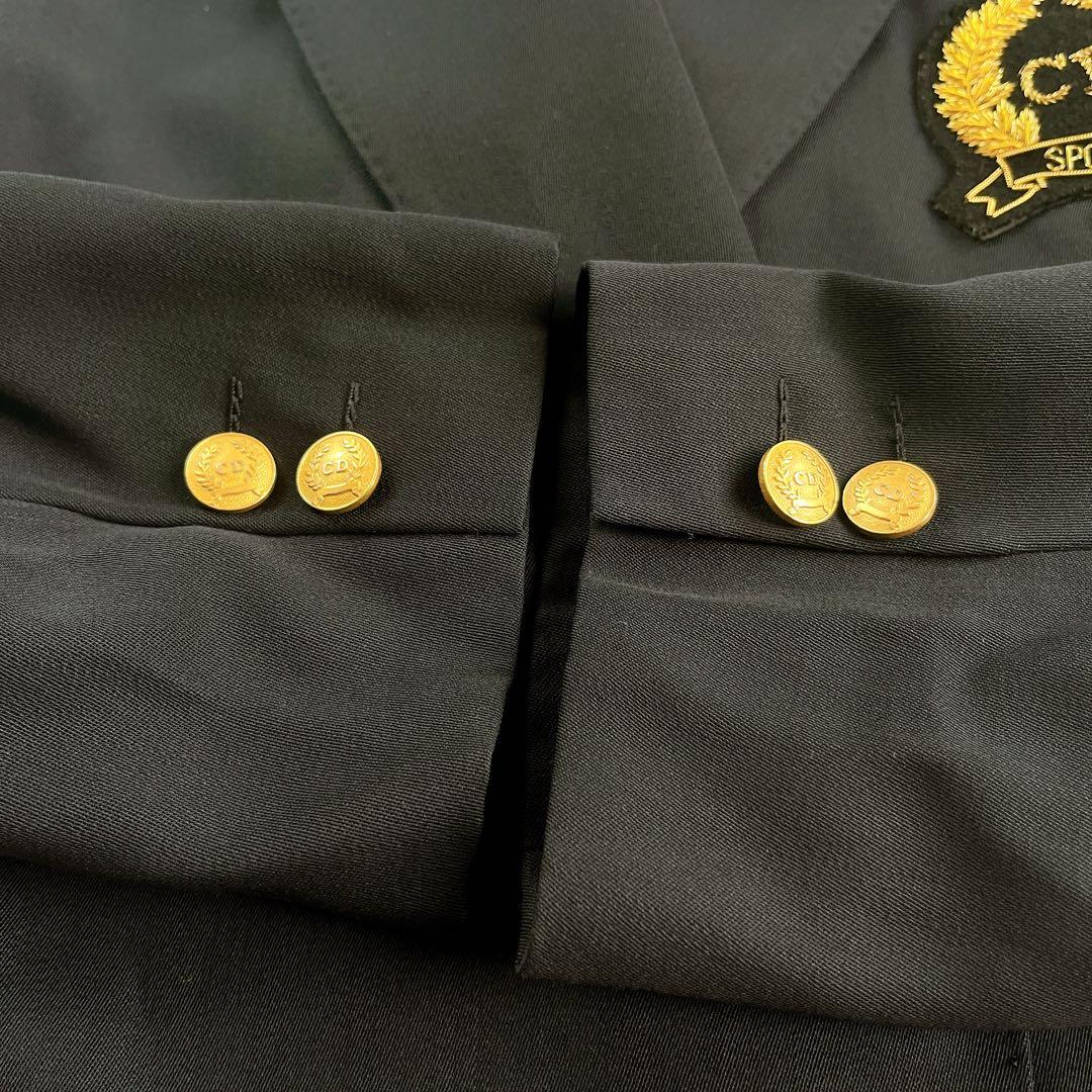 極美品✨Dior 紺ブレ XL相当 テーラード ジャケット ダブル ワッペン