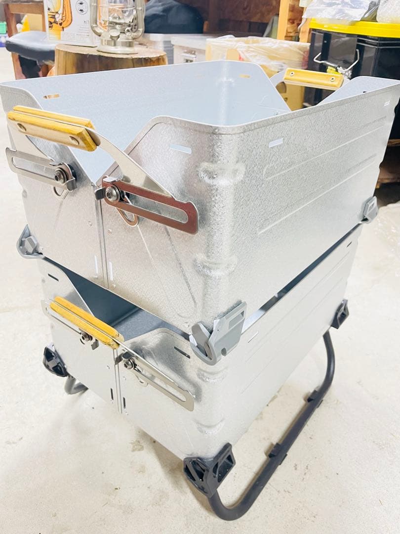 【未使用美品】 peak シェルフコンテナ2点セット＋レッグ1脚付き