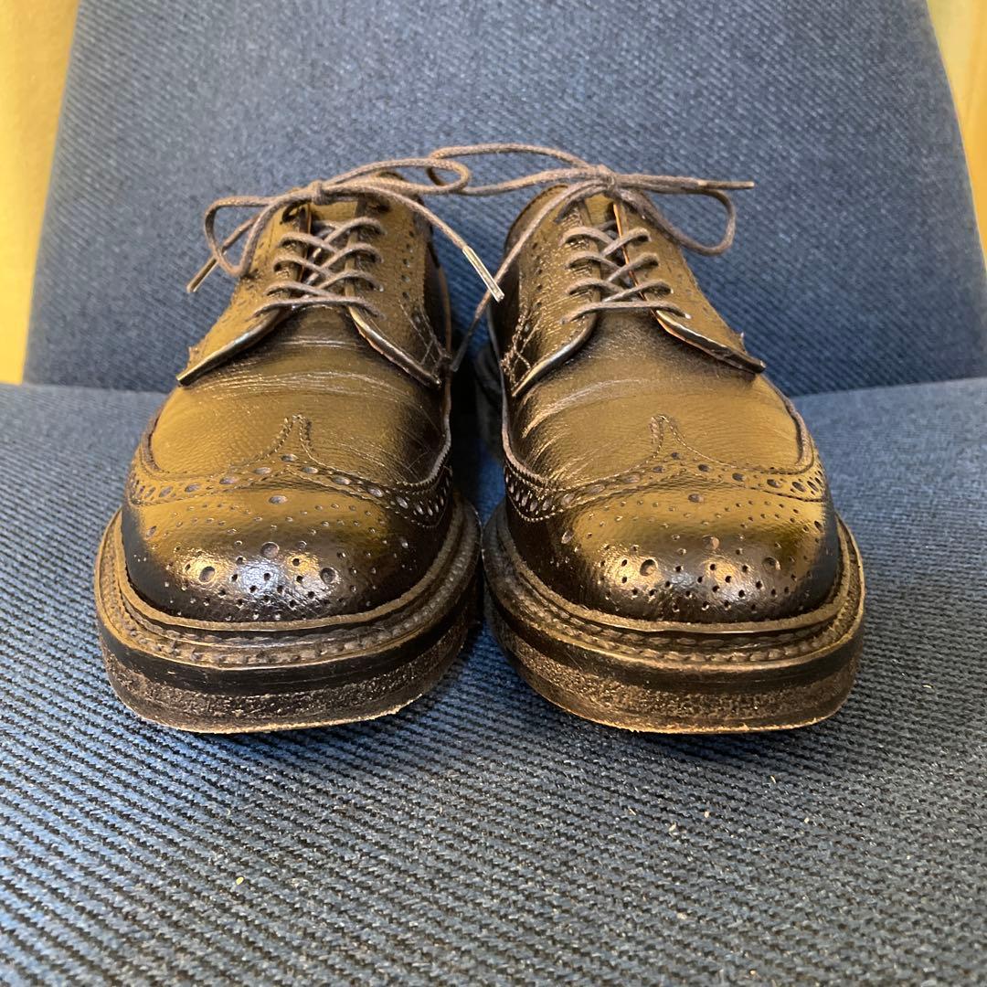 極美品　オールデン　ロングウイングチップ　黒　クレープソール　５ハーフ