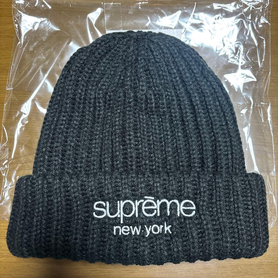 帽子 supreme Chunky Rib Classic Logo Beanie
