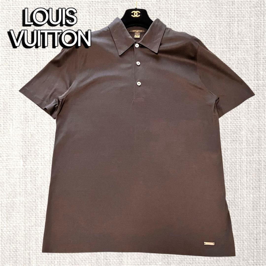 美品✨LOUIS VUITTON ポロシャツ 襟付きシャツ ダークブラウン