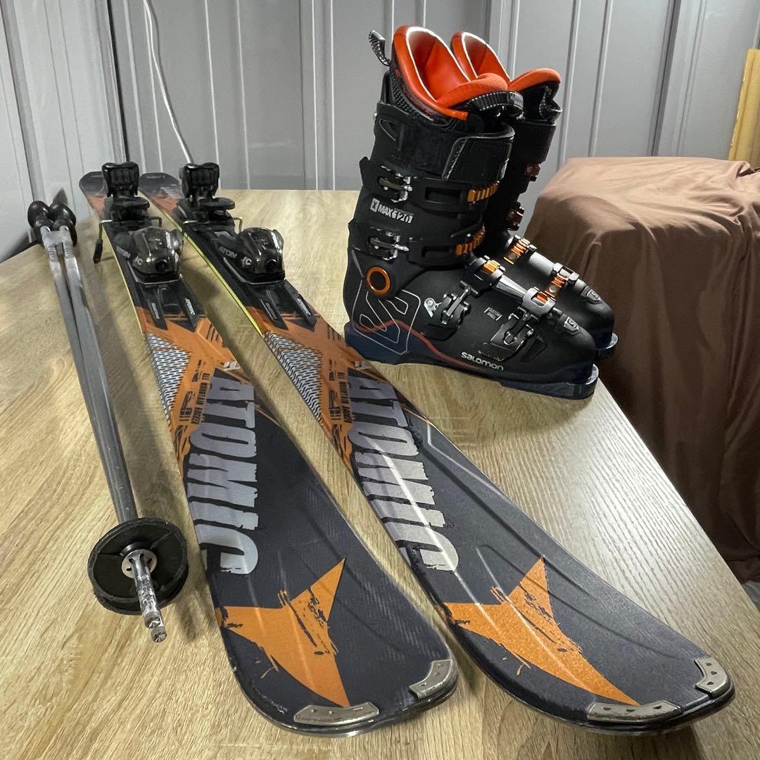 ATOMIC164cm SALOMON26/26.5cm スキーセット
