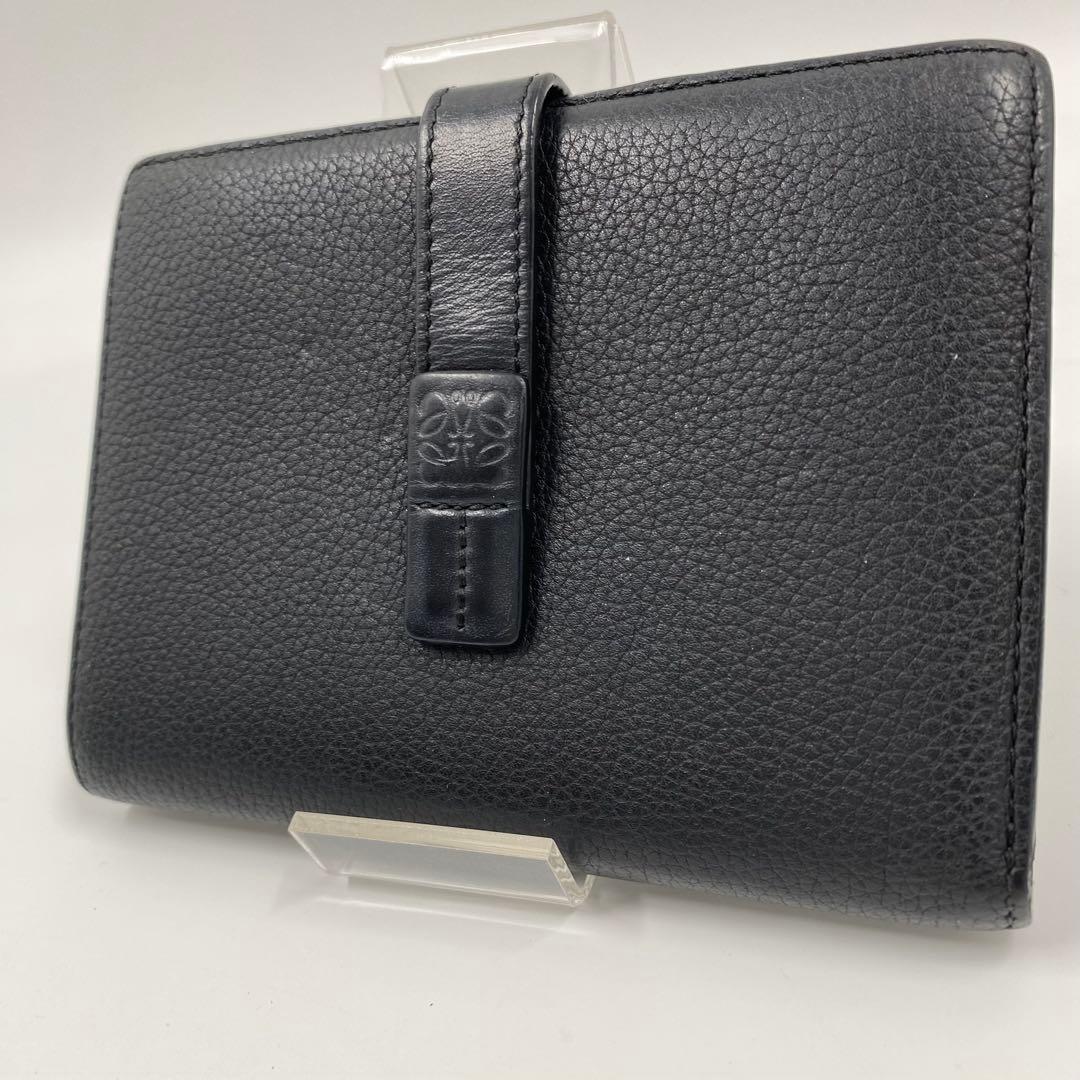 LOEWE パーティカルウォレット　ミディアム　ブラック　レザー