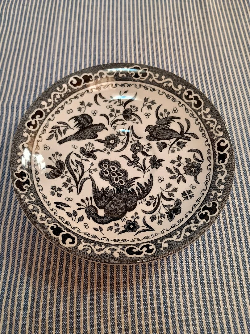 バーレイ ブラック リーガルピーコック カップ＆ソーサー+サンドイッチプレート